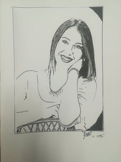 Art studio portret tuš