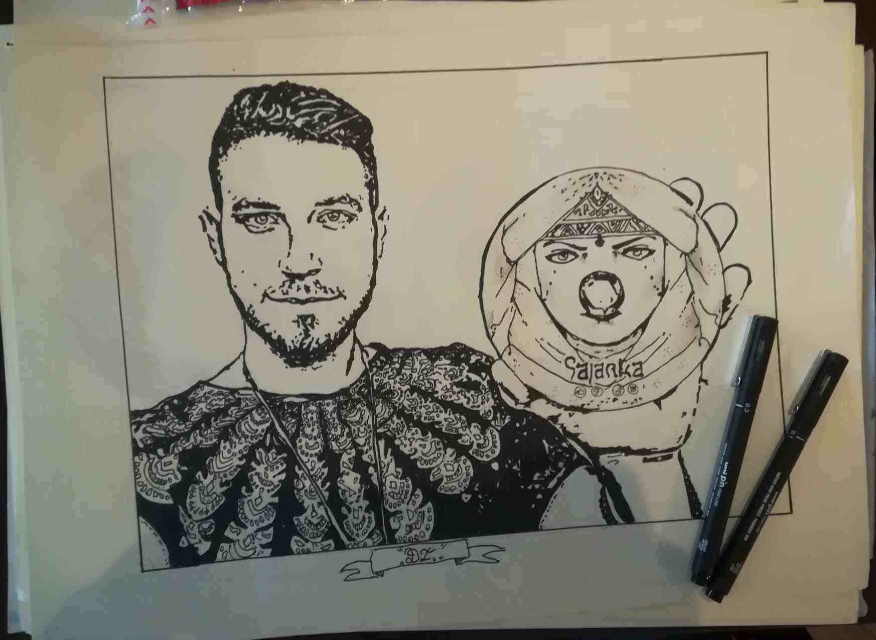 Portret pop-art tehnika